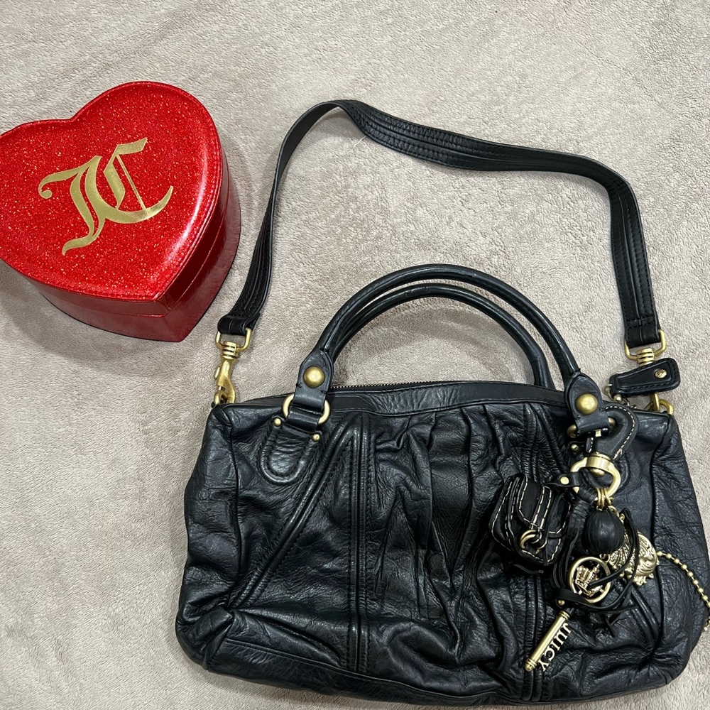 Black Leather Juicy Couture Purse